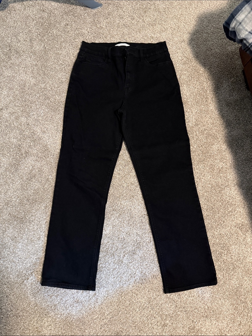 eunina Black High-Rise Straight Leg Jeans